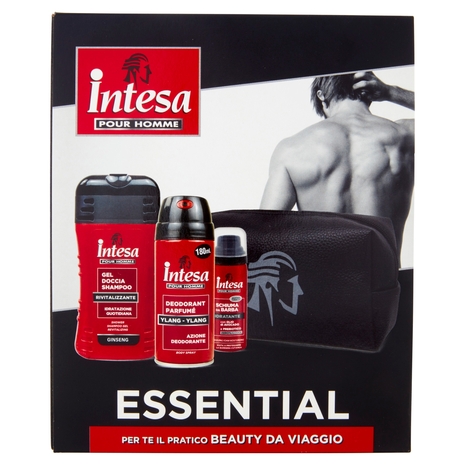 Intesa Pour Homme Essential Gel Doccia Shampoo + Deodorant Parfumé Ylang-Ylang + Schiuma da Barba